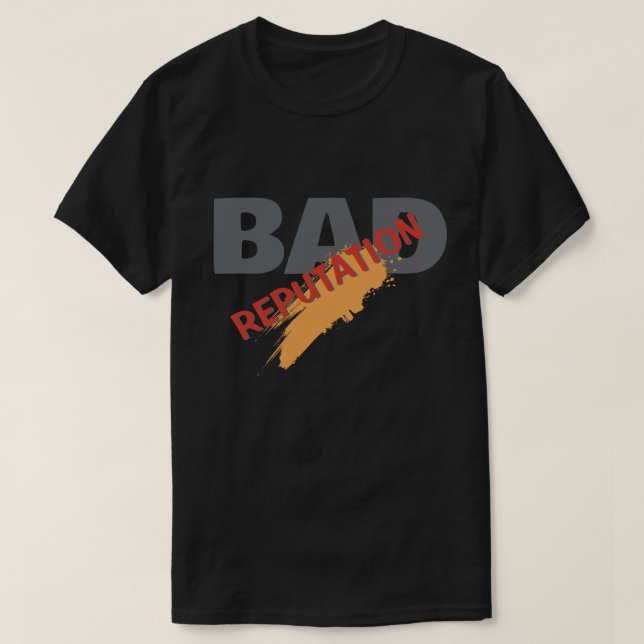 Camiseta Má Reputação / Minimalista Moderno Simples  (Frente do Design)