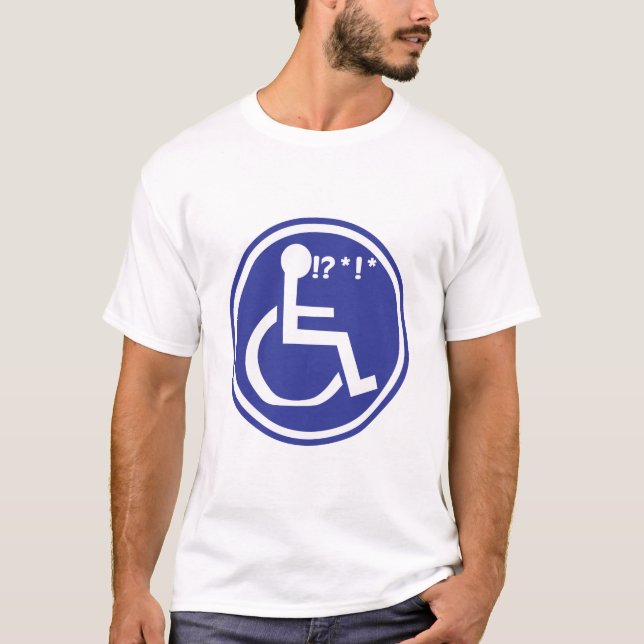 CAMISETA MÁ SORTE DEFICIENTE DA CADEIRA DE RODAS (Frente)