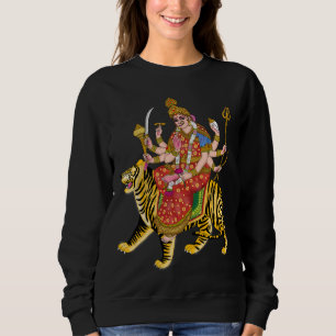 Camiseta Maa Durga Sweatshirt Deusa Hindu Durga Spiritu