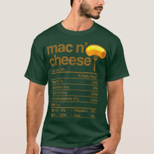 Camiseta 'Mac and Cheese Nutrition Funny Thanksgiving 'Mac