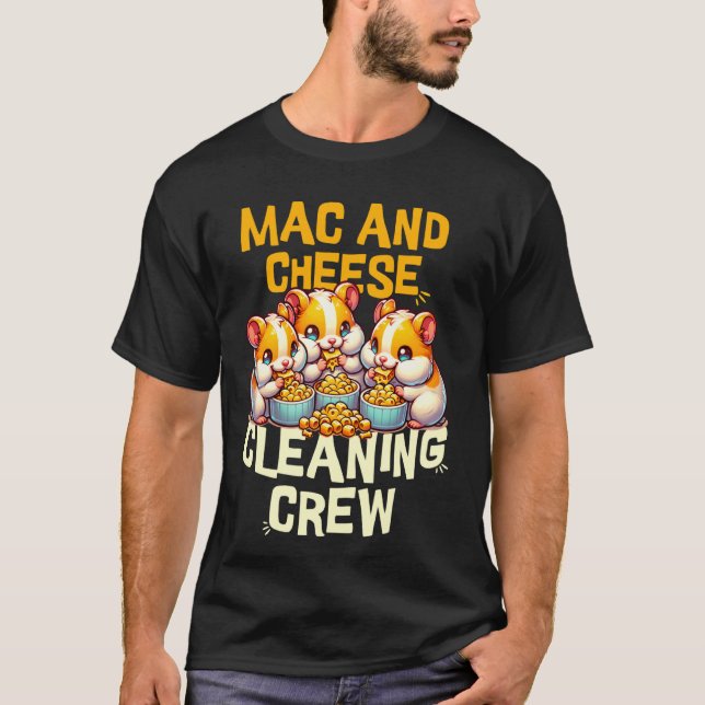 Camiseta Mac e equipe de limpeza de queijo mac n amante de  (Frente)