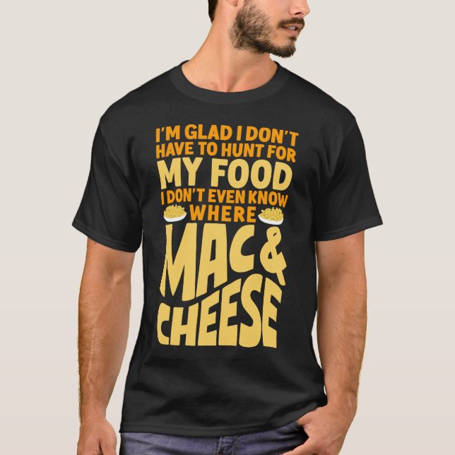 Camiseta Mac e Queijo Estou feliz por não ter que me bater (Frente)