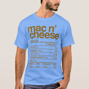 Camiseta Mac e Queijo Nutrição Engraçado Ação de Graç