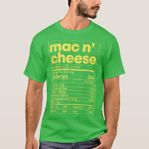Camiseta Mac e Queijo Nutrição Engraçado Ação de Graças Mac