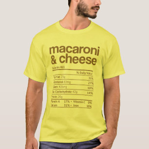 Camiseta Mac e Queijo Nutrição Engraçado Ação de Graças Mac