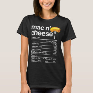 Camiseta Mac e Queijo Nutrição Engraçado Ação de Graças Mac