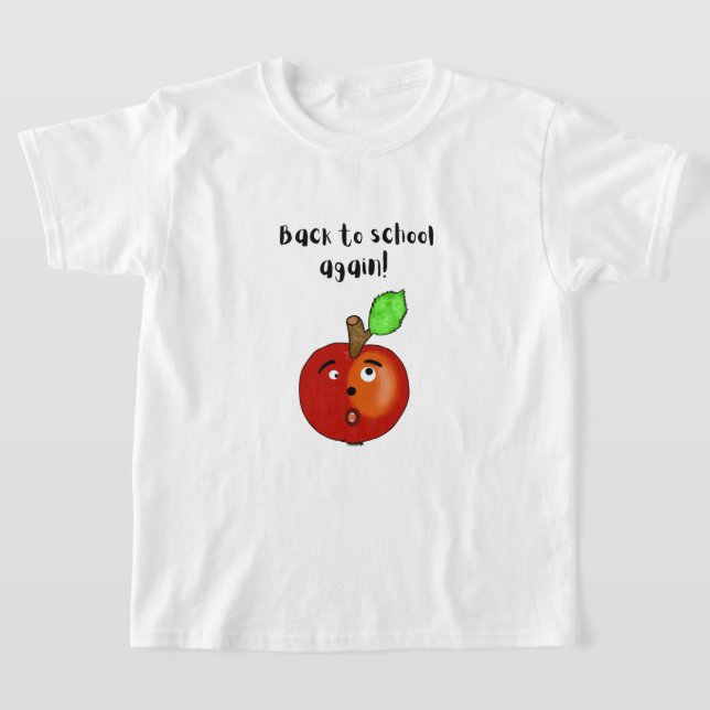 Camiseta Maçã Bonita pronta para a escola (Postura )