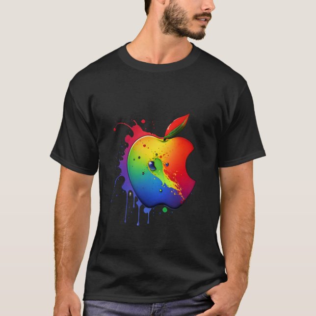 Camiseta Maçã Colorida (Frente)