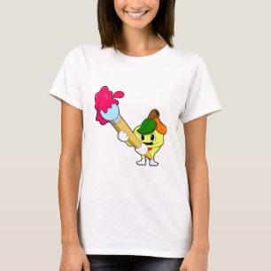 Camiseta Maçã como Pintor com Pintor