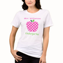 Maçã de Professora com Pontinhos Rosa e Verde