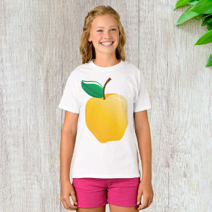 Camiseta Maçã Dourada Fruta Amarela Brilhante