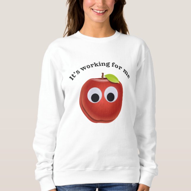 Camiseta Maçã, fruta vermelha com olhos maliciosos - Person (Frente)