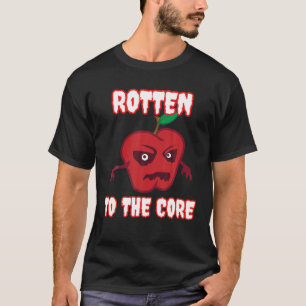 Camiseta Maçã Má Engraçada Raiva Para Os Homens Núcleo