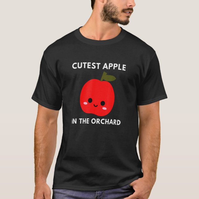 Camiseta Maçã mais fina em Orchard Picking Fruta Themed Lov (Frente)