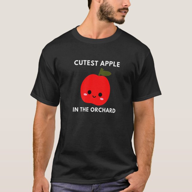 Camiseta Maçã mais fina em Orchard Picking Fruta Themed Lov (Frente)