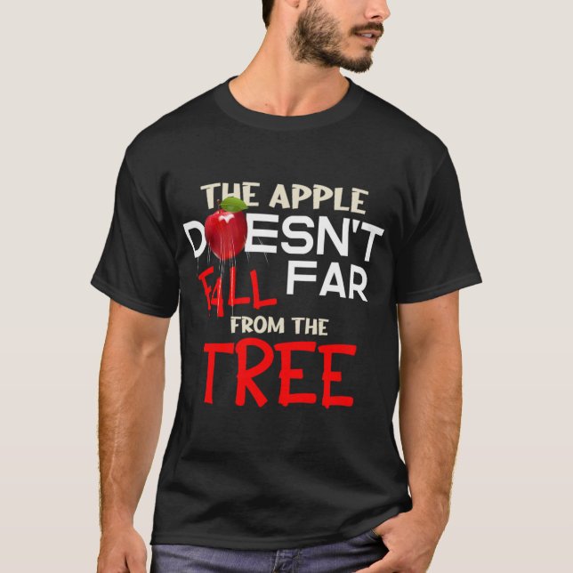 Camiseta Maçã não cai longe da trilha da Maçã (Frente)