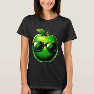 Camiseta Maçã Verde com Óculos de Sol