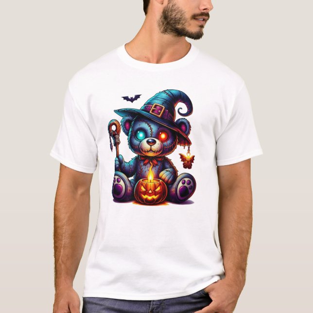 Camiseta Macabre Skeleton Teddy Bear (Frente)