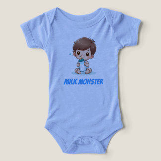 Camiseta Macacão de Bebê do Monstro do Leite Engraçado