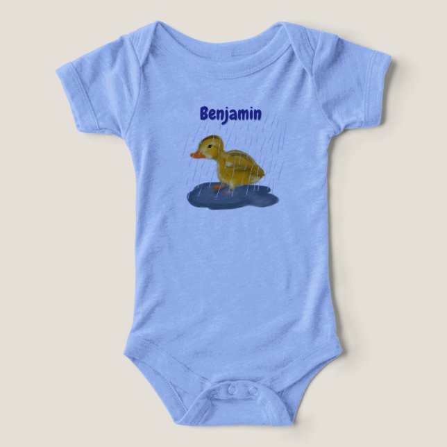 Camiseta Macacão de Bebê Patinho (Design frontal)