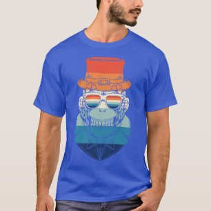 Camiseta Macaco 1 do jogador de cassino da Vintage