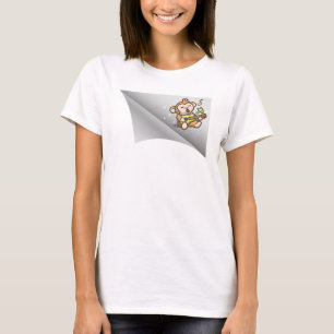 Camiseta macaco a cantar debaixo do sistema