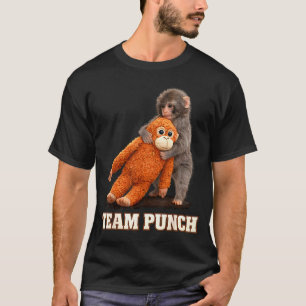 Camiseta Macaco adorável soco bebê gráfico equipe soco bigA