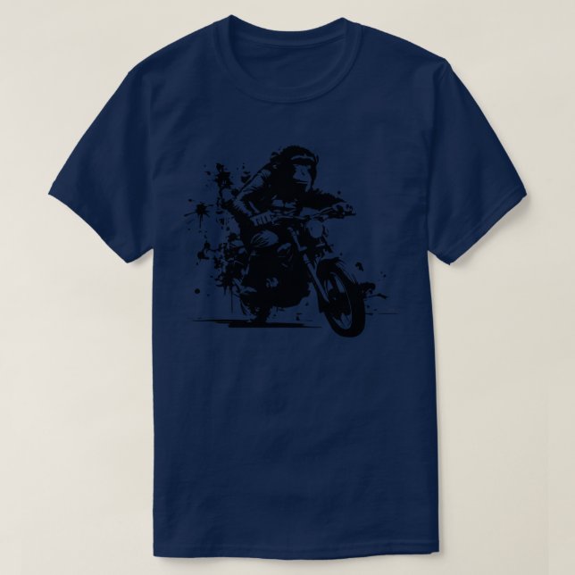 Camiseta macaco andando na moto (Frente do Design)