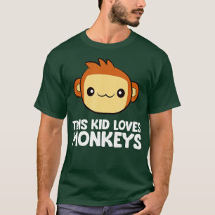 Camiseta Macaco Ape Amava Este Miúdo Adora Macacos