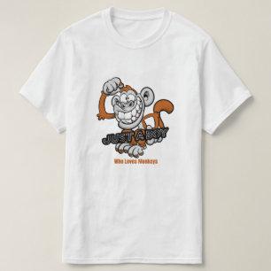 Camiseta macaco apenas um menino