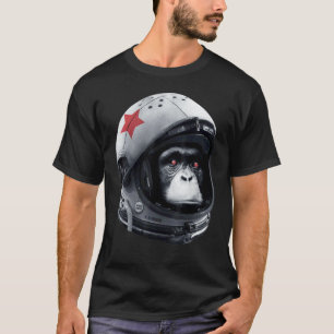 Camiseta Macaco Astronauta Espaço Galáxia Capacete Chimpanz