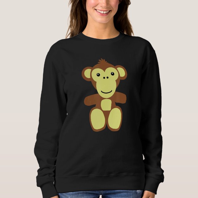 Camiseta Macaco Bebê Com Floresta Florestal Selvagem De Gra (Frente)