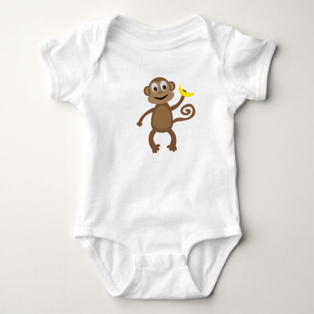 Camiseta Macaco - bebê da floresta húmida (Frente)