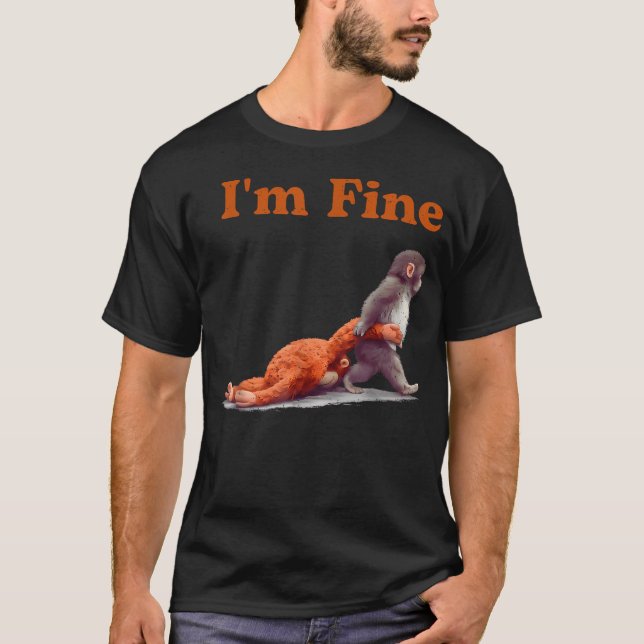 Camiseta Macaco Bebê Fofo de Nome Punch Monkey Im (Frente)