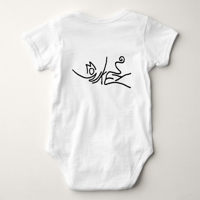 Camiseta Macaco bebê onsie (Verso)