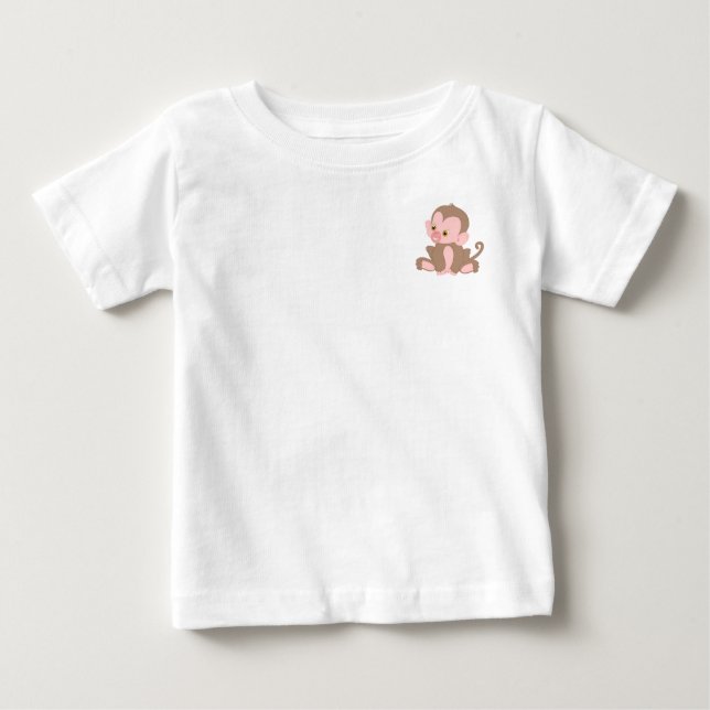 Camiseta Macaco Bebê Sorridente (Frente)