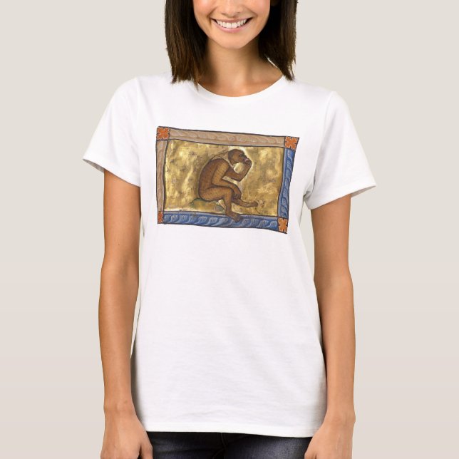 Camiseta Macaco Bestiário Medieval c. 1270 (Frente)