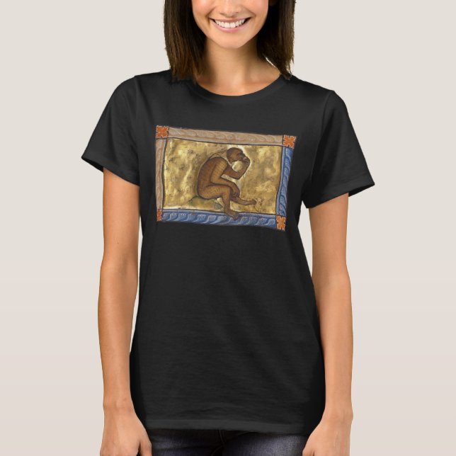Camiseta Macaco Bestiário Medieval c. 1270 (Frente)