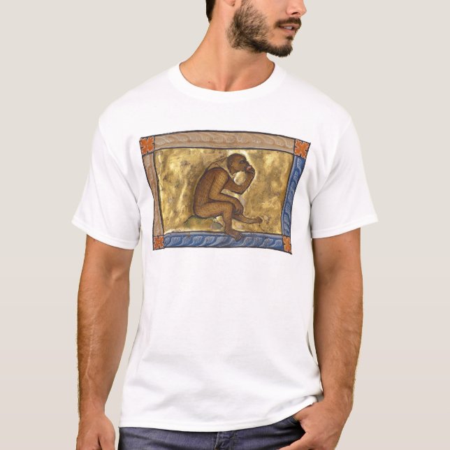 Camiseta Macaco Bestiário Medieval c. 1270 (Frente)