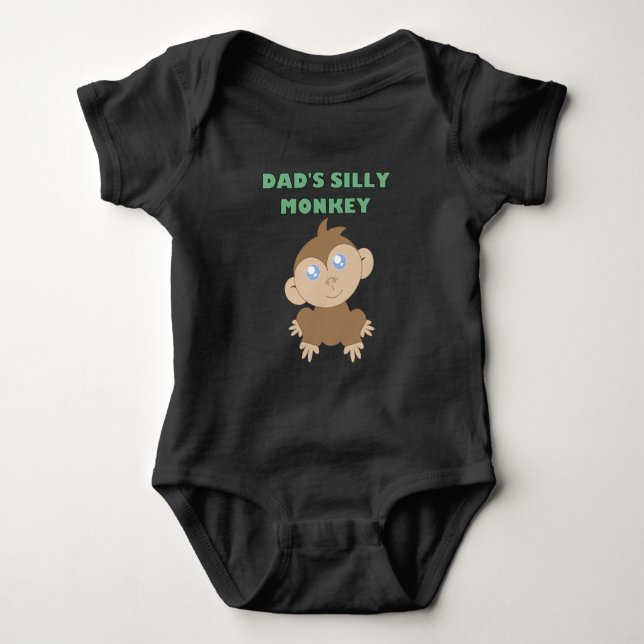 Camiseta Macaco bobo - Fita de Porte para Bebê Jersey (Frente)
