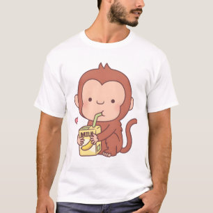 Camiseta Macaco Bonito Adora Leite de Banana