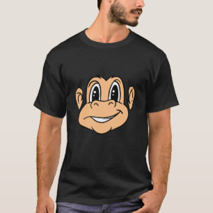 Camiseta Macaco Bonito Engraçado Absoluto Enfrentando Prima