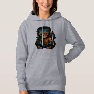 Camiseta Macaco Bonito Ouvindo Música, Música Macaco Imerso