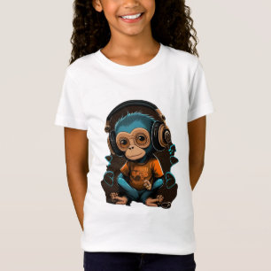 Camiseta Macaco Bonito Ouvindo Música, Música Macaco Imerso