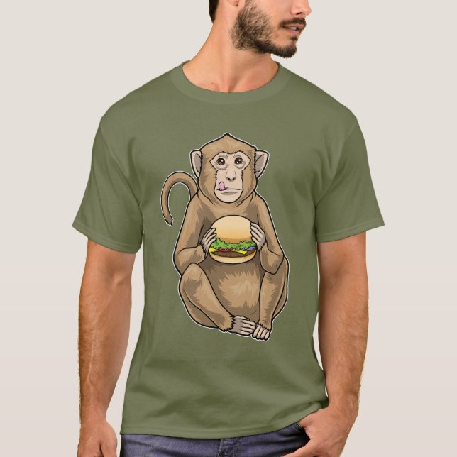 Camiseta Macaco Cheeseburger (Frente)