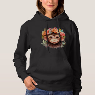 Camiseta Macaco Chimpanzé Selva Animal Boho Floral Ape 21