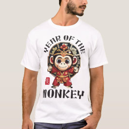 Camiseta Macaco Chinês Cinto Zodiac, Ano Novo