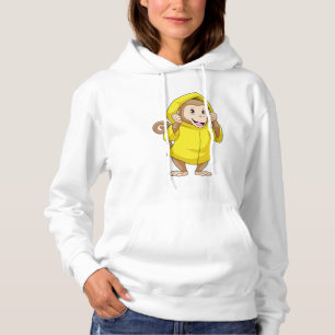 Camiseta Macaco chovendo com capa de chuva
