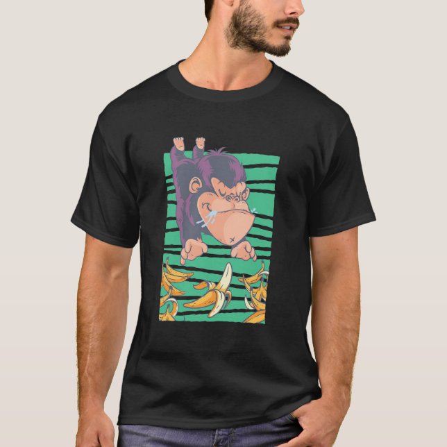 Camiseta Macaco Cinto Com Bananas (Frente)
