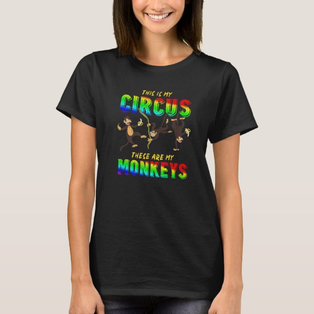 Camiseta Macaco Circus Zoo Animal Chimpanzé Macaco (Frente)